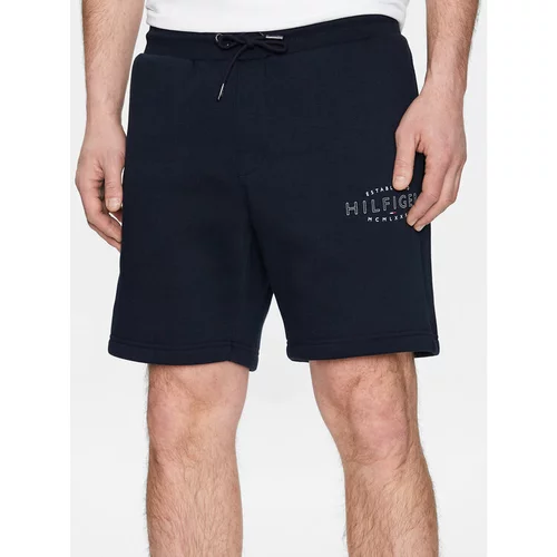 Tommy Hilfiger Športne kratke hlače Curve Logo MW0MW30014 Mornarsko modra Regular Fit