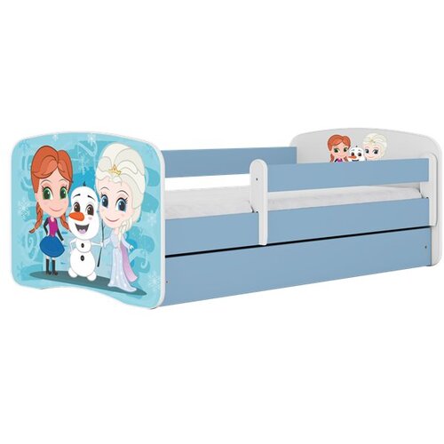 HAPPYKIDS Dječji krevet Dreamy Frozen 180x80 sa madracem s ladicom Plava Cene