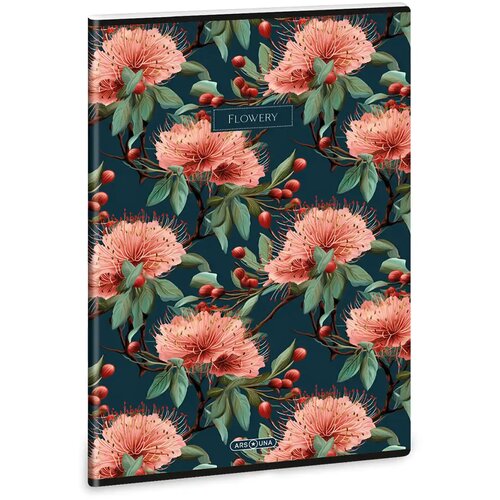 Ars Una flowery green dodatna spajalica bilježnica s crtama A/4 Cijene