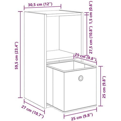  Noćni ormarić 2 pcs Umjetnički hrast 35 x 32 x 68 5 cm Slike