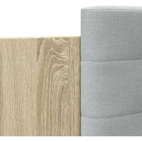 Okvir kreveta s uzglavljem LED boja hrasta sonome 200 x 200 cm Slike