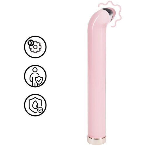 Loveline stakleni vibrator za G-točku (ružičasti) Slike