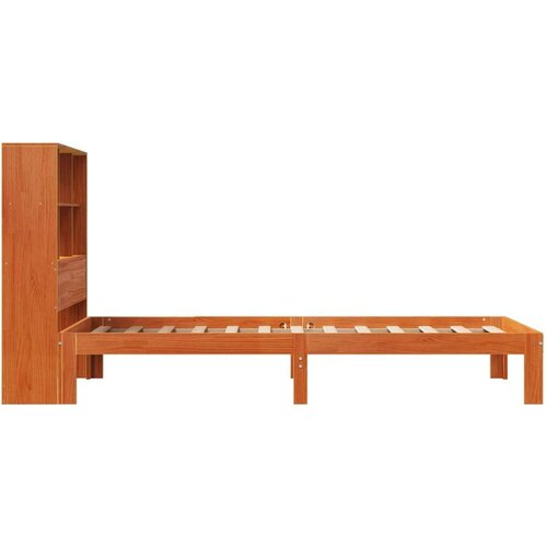 VidaXL Krevet s regalom za knjige bez madraca 100 x 200 cm od borovine Slike