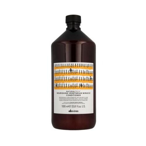 DAVINES NaturalTech Nourishing Vegetarian Miracle Conditioner 1000 ml balzam za lase tanki lasje &amp;scaron;ibki in oslabljeni lasje suhi lasje unisex Slike