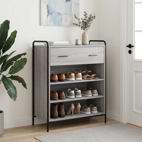  Ormar za cipele 76 x 36,5 x 93 cm Konstruirano drvo Siva Sonoma Cene