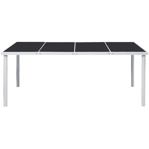  Vrtni stol 190 x 90 x 74 cm crni čelični Slike