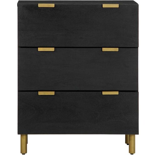  Komoda crna 60 x 33 x 75 cm konstruirano drvo Slike