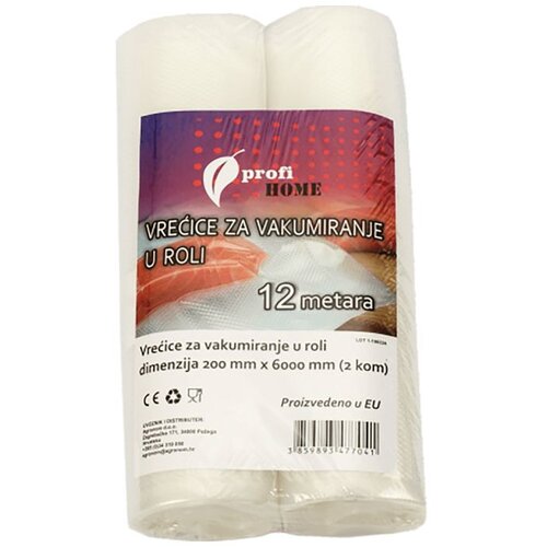 Profi HOME Vrećice za vakumiranje u roli, 200 x 6000 mm, 2 kom - 453606 Slike