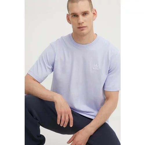 Adidas Pamučna majica za muškarce, boja: ljubičasta, bez uzorka, IR9696