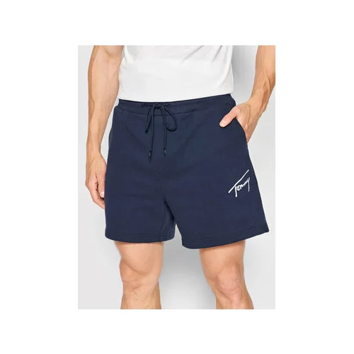 Tommy Jeans Športne kratke hlače Tjm Signature DM0DM12957 Mornarsko modra Regular Fit