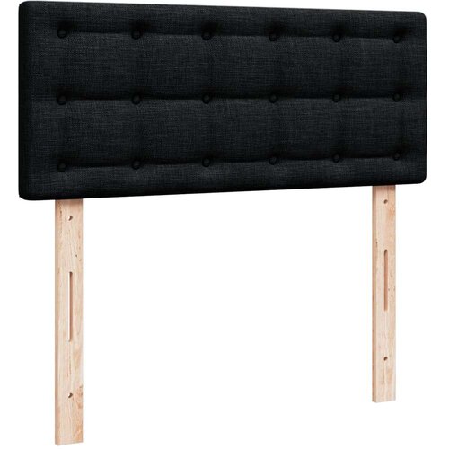VidaXL Krevet box spring s madracem crni 120 x 190 cm od tkanine Slike