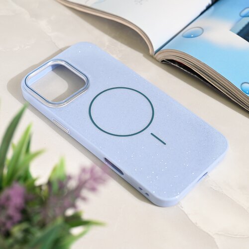  Maska za iPhone 16 Pro Max 69 Magsafe Sparkle Dust plava Slike