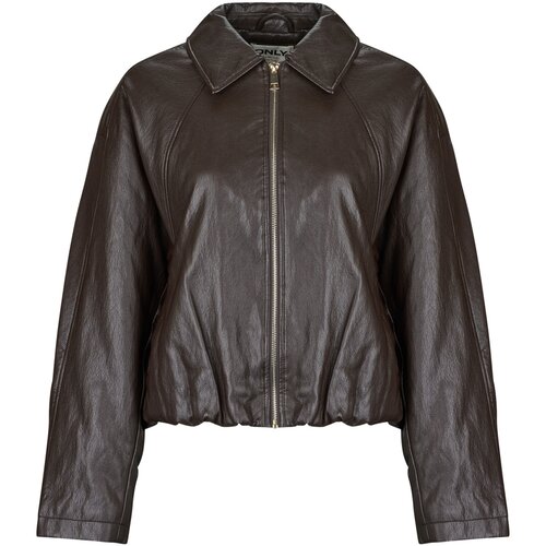 Only Usnjene jakne &amp;amp; Sintetične jakne ONLMASJA L/S FAUX LEATHER BOMBER Kostanjeva Slike