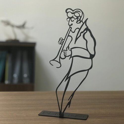 Deco Dekorativna figura Muzičar Pod, 13x30 cm, 2 mm, Crna Cene