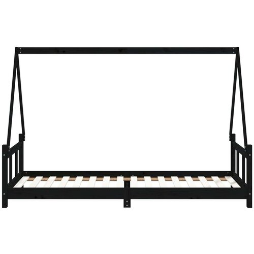  Za dječji krevet crni 90 x 200 cm od masivne borovine Slike