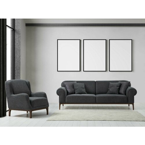 Atelier Del Sofa london set - dark grey dark grey sofa set Slike