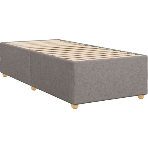  Krevet s oprugama i madracem smeđesivi 90x200 cm od tkanine Slike