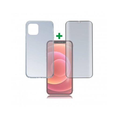 4SMARTS 360&deg; Premium za&scaron;čita s kaljenim steklom in silikonskim etuijem za Apple iPhone 12 mini Cene