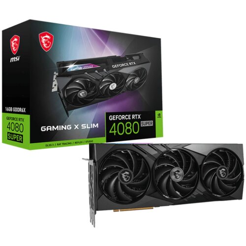 MSI grafična kartica nvidia RTX4080 super gaming x slim - 16GB GDDR6X | 2xDisplayport 1.4a 2xHDMI 2.1a (V511-228R), (21097737) Slike