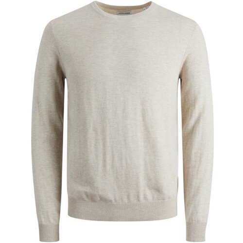 Jack & Jones Puloverji JJEEMIL KNIT CREW NECK NOOS 12208364 Bež Cene