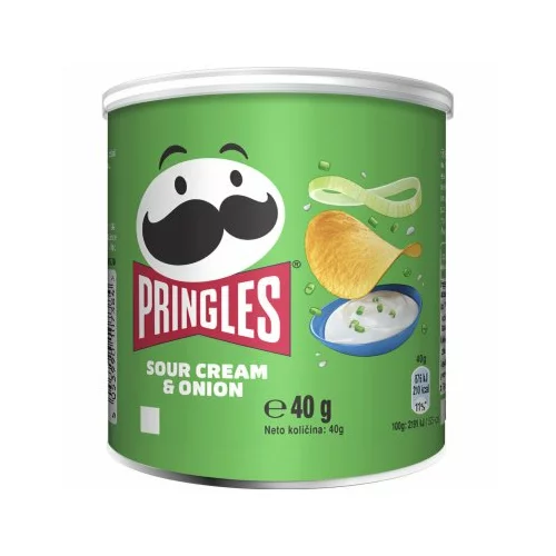 Pringles Čips , kisla smetana in čebula, 40 g