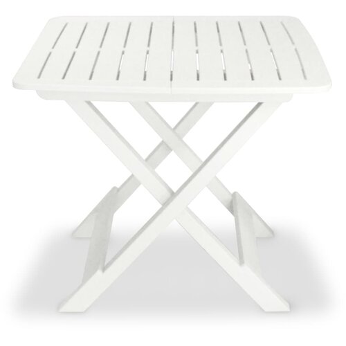  3-dijelni sklopivi bistro set plastični bijeli Slike