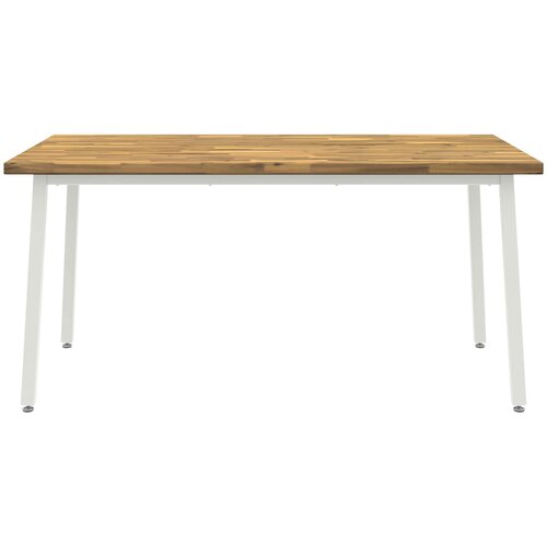  Kvadratni blagovaonski stol 160 x 80 x 75 cm Bijela Slike