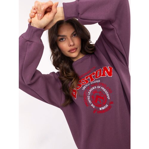 My Red Lips Sweatshirt-EM-BL-617-15.55P-Dark Purple Cijene