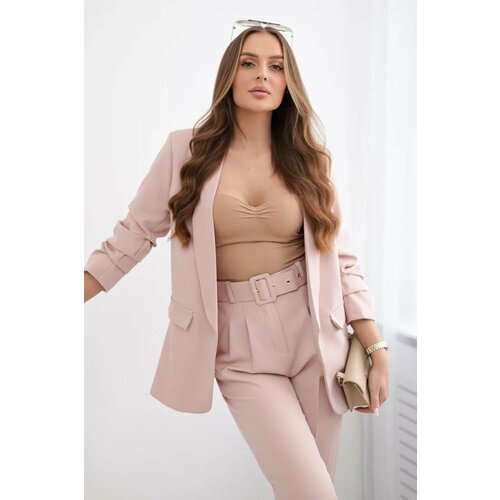Kesi Elegant set of jacket and trousers powder pink Slike
