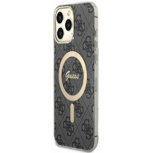 Guess IML 4G MagSafe Zadn&iacute; Kryt pro iPhone 13 Pro Max Black Ovitek za telefon Vijolična Cene