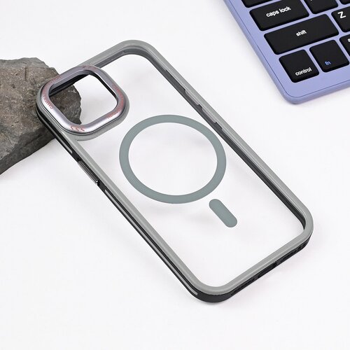  torbica magsafe trendy za iphone 15 6.1 siva Slike