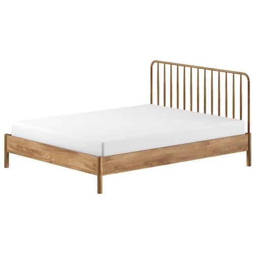 Vipack Zakonska postelja iz masivnega hrasta brez letvenega dna 160x200 cm v naravni barvi Olive Spindle &ndash; Cene