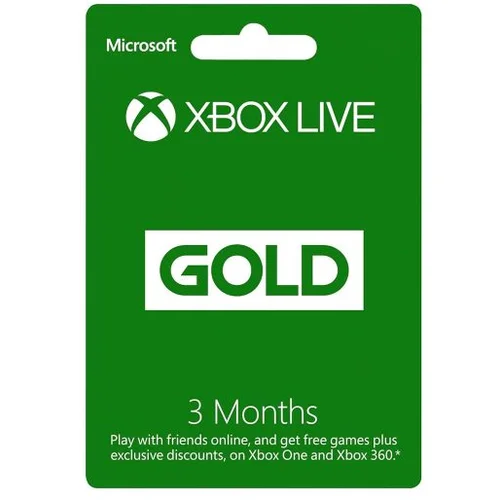 X BOX Live GOLD Subscription Card 3 Months Live GLOBAL