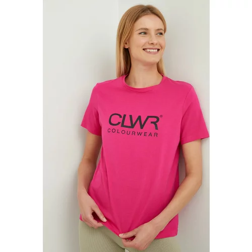 Colourwear Pamučna majica boja: ružičasta