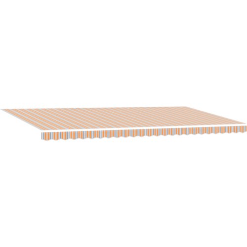 VidaXL Ručno uvlačivo sjenilo s narančastim prugama 600x300 cm Slike
