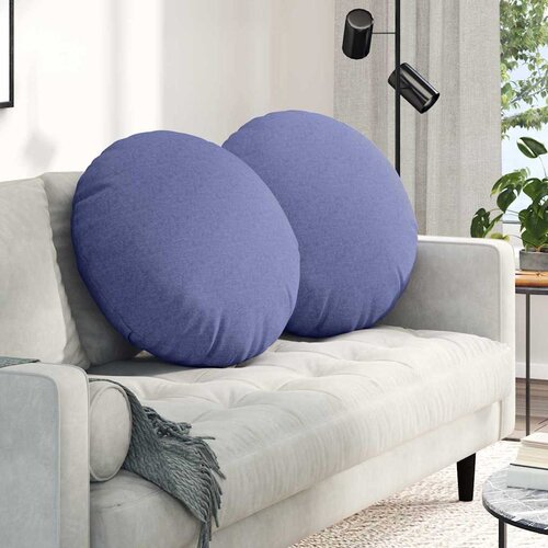 vidaXL Sedežne blazine 2 pcs Jeans modra &Oslash;60 x 21 cm blago Cene