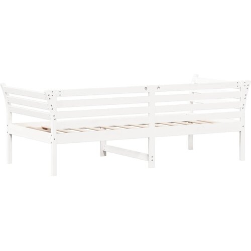  Dnevni krevet bez madraca bijeli 90 x 200 cm masivna borovina Slike