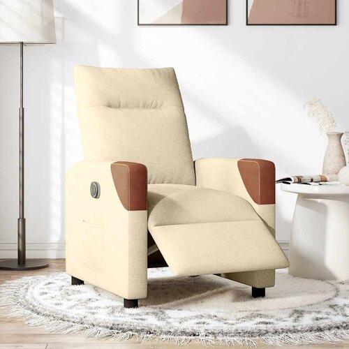Maison Chic Električni naslanjač - Relax naslanjač krem tkanina, (22062347) Cene