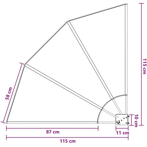  Zaslon za privatnost na balkonu 115 x 115 cm Poliester Smeđa Slike