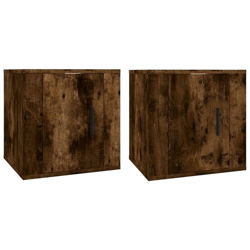 vidaXL Stenska TV omarica 2 kosa dimljen hrast 40x34,5x40 cm, (20733221) Cene