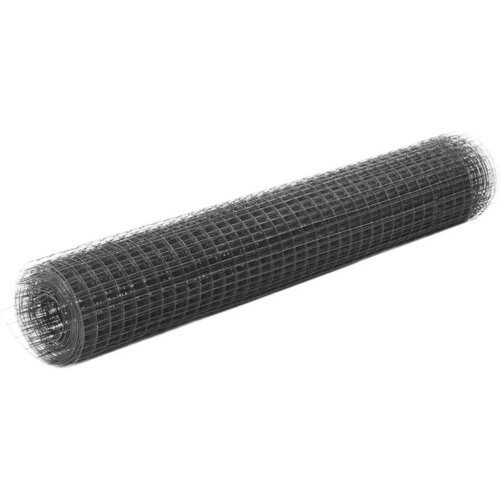 vidaXL Zicna mreza za ograjo jeklo s PVC oblogo 10x1 m siva Cene