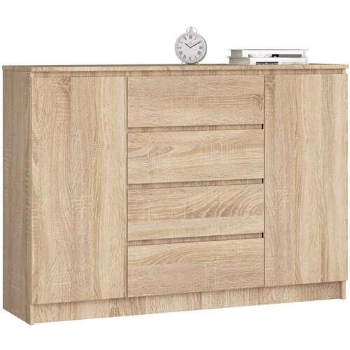 AKORD KOMODA K140 2D 4SZ CLP DĄB SONOMA, (21703089) Slike