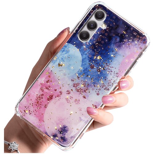 Onasi silikonski ovitek golden sprinkles za samsung galaxy A34 - vijola Cene