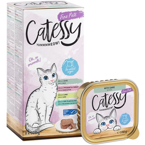 Catessy Mješovito pakiranje u zdjelicama 64 x 100 g - Fina pašteta Mix II