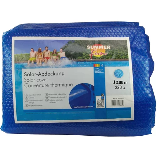 Summer Fun solarni pokrivač za ljetni bazen okrugli 300 cm PE plavi