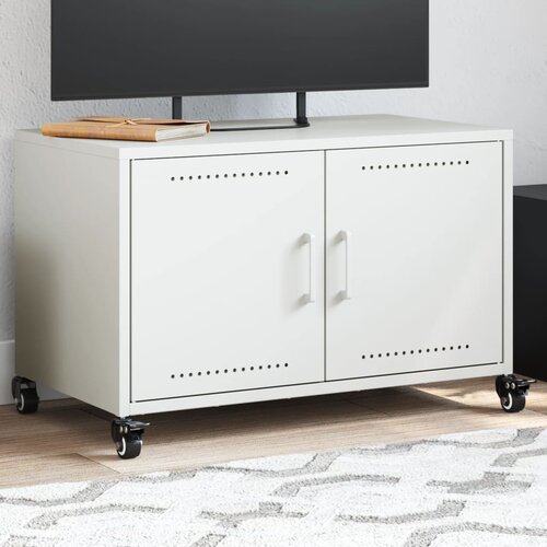 vidaXL TV omarica bela 68x39x43,5 cm hladno valjano jeklo Cene