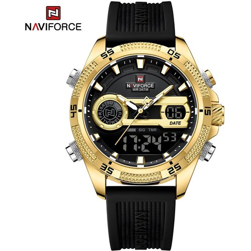 Sat NAVIFORCE HE-38632 - Crna / Zlatna KP38632 Slike