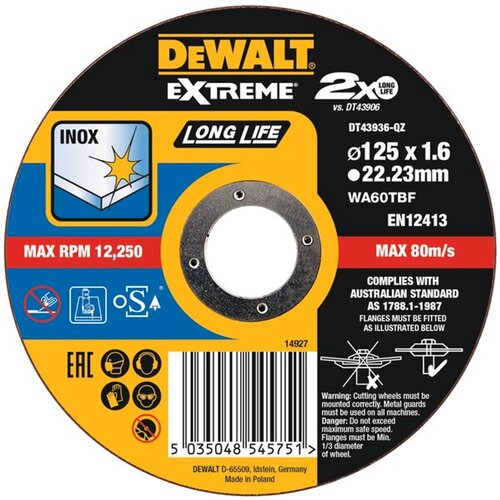 Dewalt rezalna plošča 125 x 1,6 mm DT43936 Cene