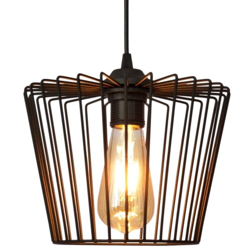  Luster na sajli TORRI 1xE27/15W/230V prečnika 23 cm crne boje Slike