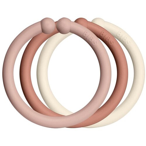 Bibs Loops obešalni obročki Blush / Woodchuck / Ivory 12 kos Cene